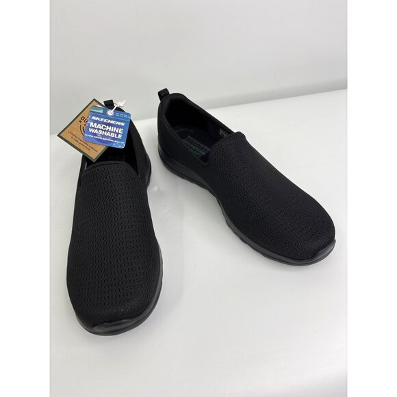 Skechers Go Walk Aurora Slip On Comfort Sneaker Black Size 10 NEW - Picture 1 of 8